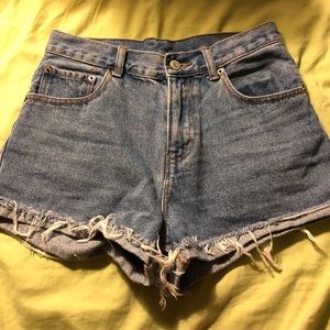 John Galt Distressed High Waisted Shorts